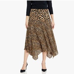 Calvin Klein Asymmetrical Leopard Print Women's Skirt